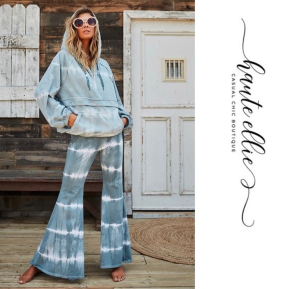 Roadside Wide Tie Dye Casual Chic Pants - Picture 2 of 10